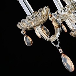 Lampadario in vetro a 3 luci in stile palazzo con lampadina a candela