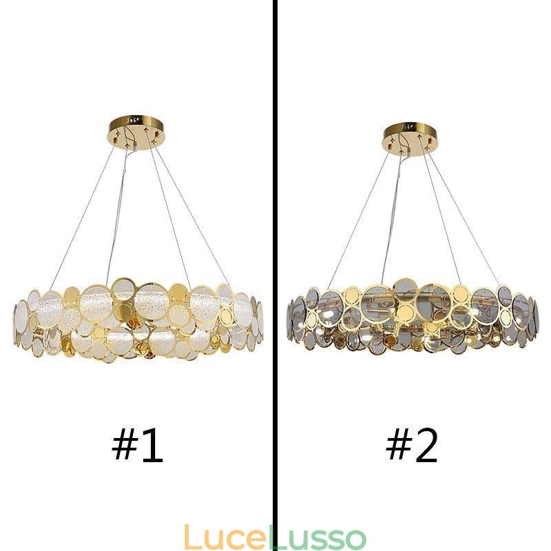 Lampadario in vetro europeo creativo luce pendente di lusso