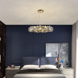 Lampadario in vetro europeo creativo luce pendente di lusso