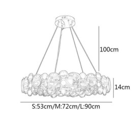 Lampadario in vetro europeo creativo luce pendente di lusso