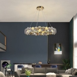 Lampadario in vetro europeo creativo luce pendente di lusso