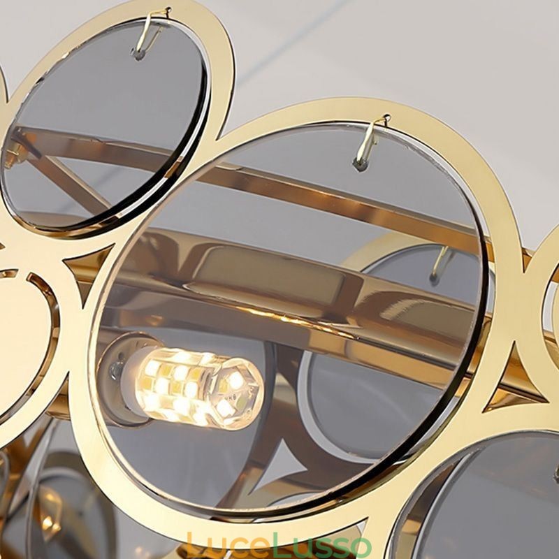 Lampadario in vetro europeo creativo luce pendente di lusso