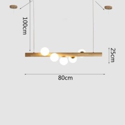 Lampada a sospensione Magic Bean con strisce di legno