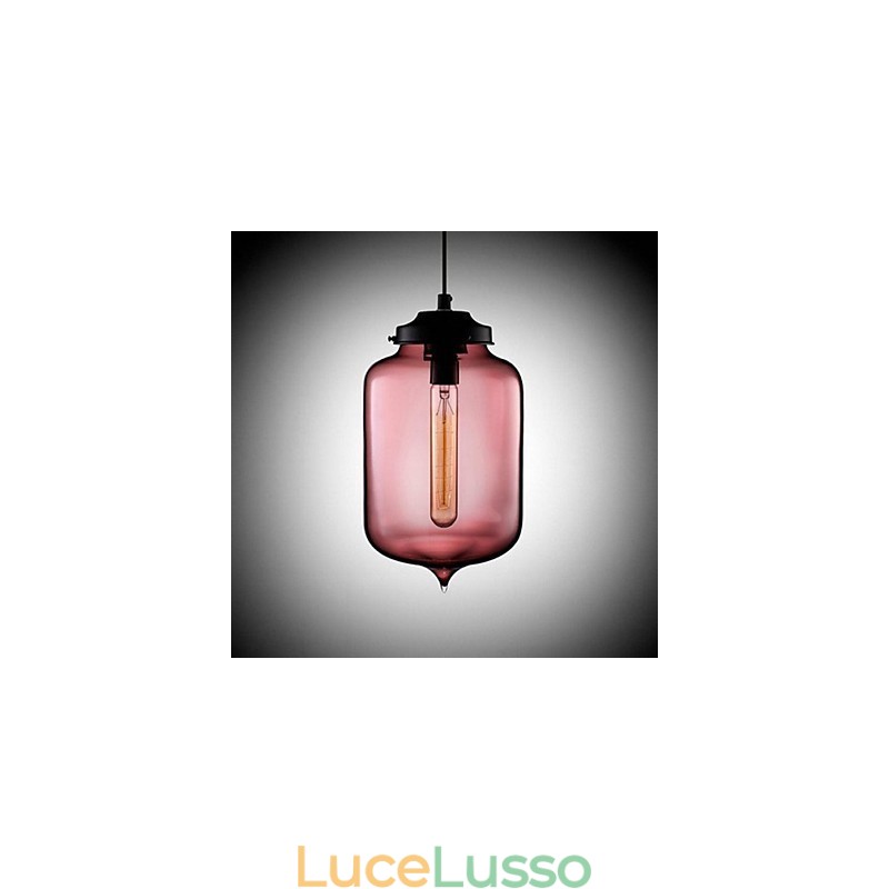 Pendente di design della bottiglia 1 luce minimalista dipinto in ferro