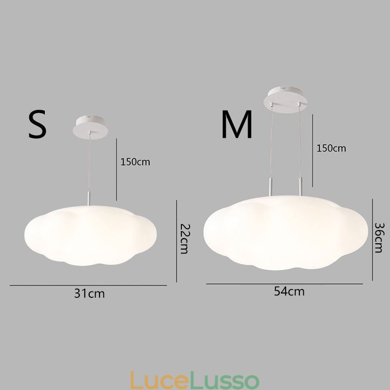 Lampada a sospensione creativa Lampada a sospensione a nuvola bianca