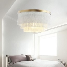 Lampadario decorativo nordico con nappa calda e romantica, lampadario creativo