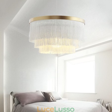 Lampadario decorativo nordico con nappa calda e romantica, lampadario creativo Lampadario decorativo nordico con nappa calda e romantica, lampadario creativo