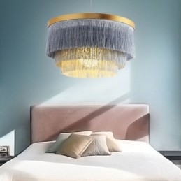 Lampadario decorativo nordico con nappa calda e romantica, lampadario creativo