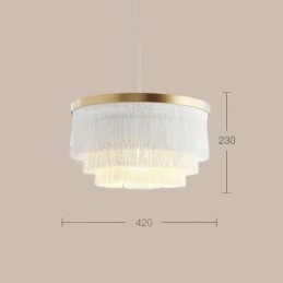 Lampadario decorativo nordico con nappa calda e romantica, lampadario creativo