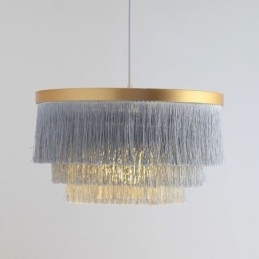 Lampadario decorativo nordico con nappa calda e romantica, lampadario creativo