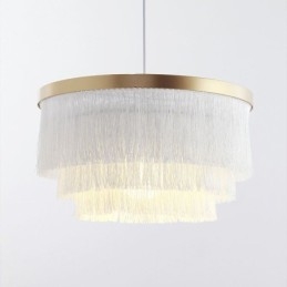 Lampadario decorativo nordico con nappa calda e romantica, lampadario creativo