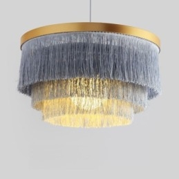 Lampadario decorativo nordico con nappa calda e romantica, lampadario creativo