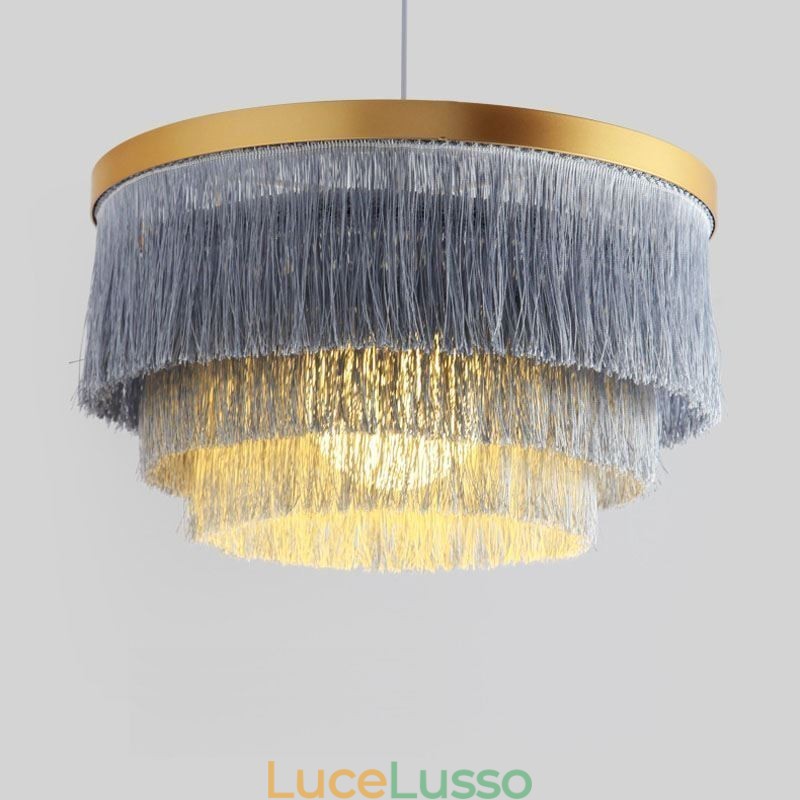 Lampadario decorativo nordico con nappa calda e romantica, lampadario creativo