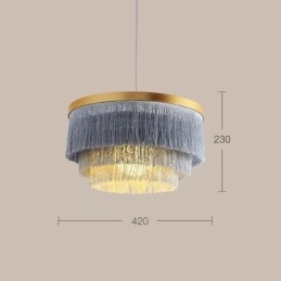 Lampadario decorativo nordico con nappa calda e romantica, lampadario creativo