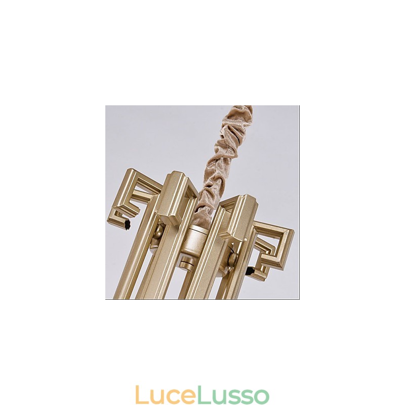 Lampadario in stile cinese in ferro e rame, imitazione lampade ad aria