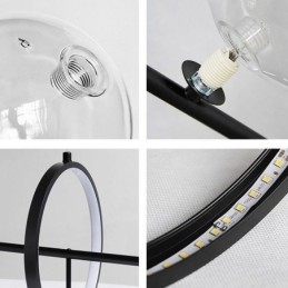 Lampadario moderno a sospensione con bolle di vetro e lampadine G9