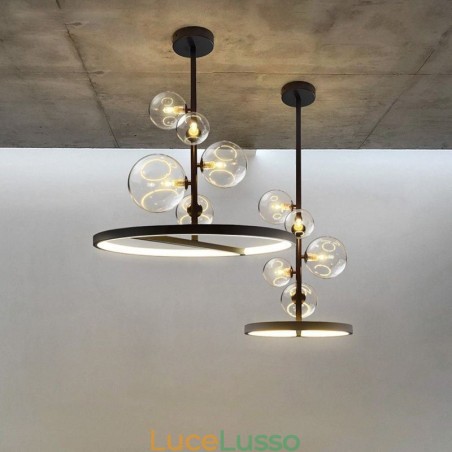 Lampadario moderno a sospensione, lampadario a bolle in vetro Lampadario moderno a sospensione, lampadario a bolle in vetro
