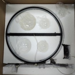 Lampadario moderno a sospensione, lampadario a bolle in vetro