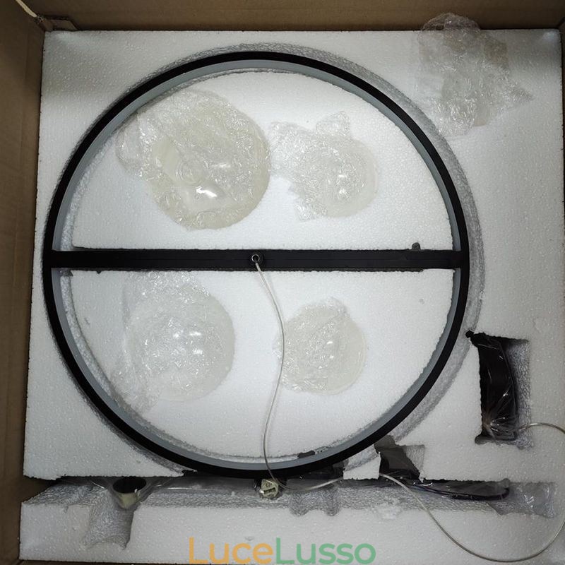 Lampadario moderno a sospensione, lampadario a bolle in vetro