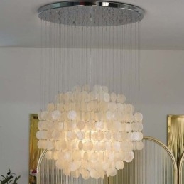 Lampada a sospensione moderna a conchiglia Illuminazione a sospensione contemporanea per sala da pranzo