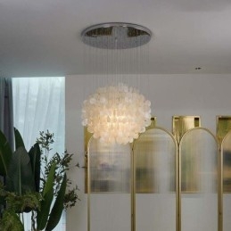 Lampada a sospensione moderna a conchiglia Illuminazione a sospensione contemporanea per sala da pranzo