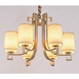 Lampadario in stile cinese in ferro e rame, imitazione lampade ad aria