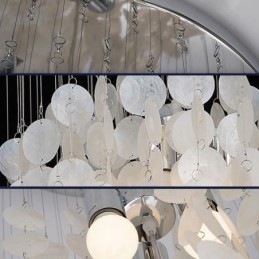 Lampada a sospensione moderna a conchiglia Illuminazione a sospensione contemporanea per sala da pranzo