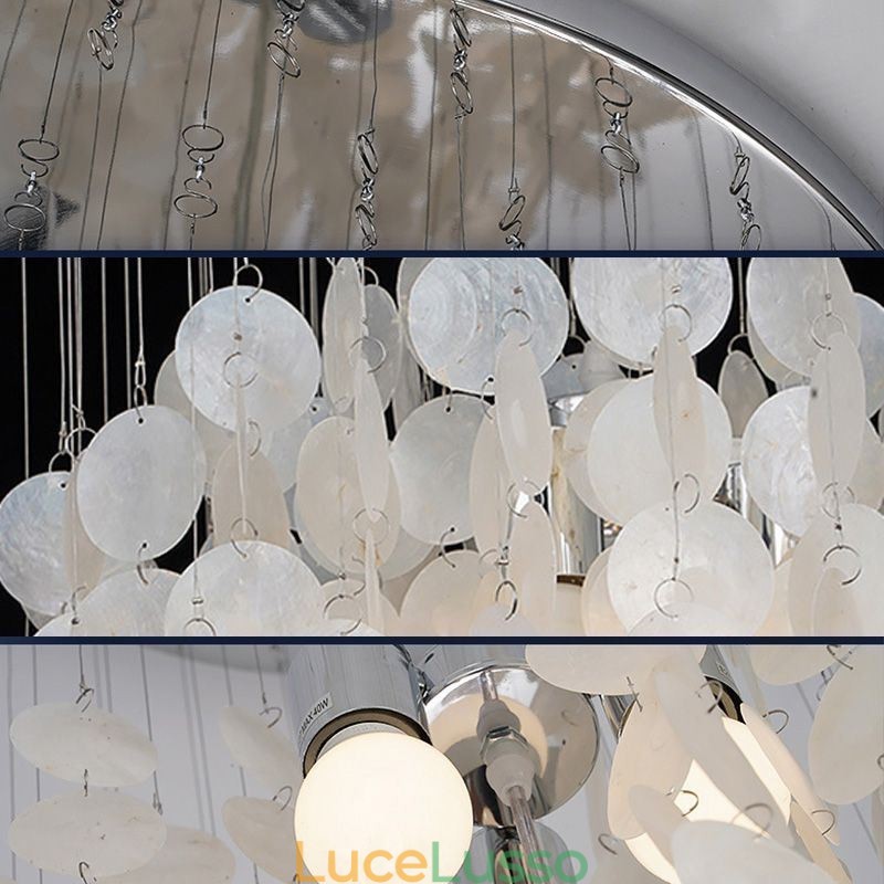 Lampada a sospensione moderna a conchiglia Illuminazione a sospensione contemporanea per sala da pranzo