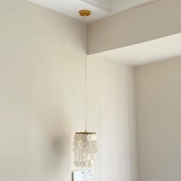 Moderna lampada a sospensione Capiz Mini contemporanea illuminazione a sospensione da soffitto sala da pranzo