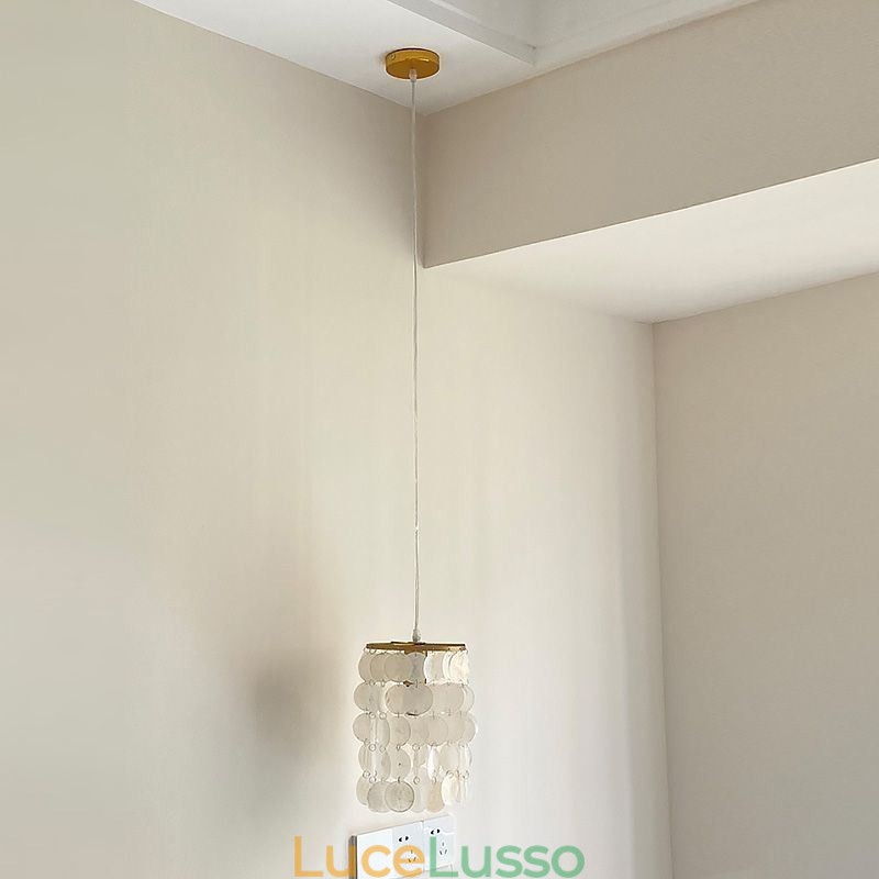 Moderna lampada a sospensione Capiz Mini contemporanea illuminazione a sospensione da soffitto sala da pranzo