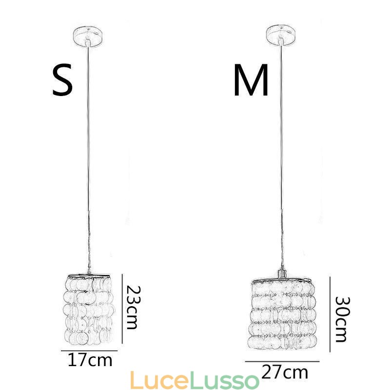 Moderna lampada a sospensione Capiz Mini contemporanea illuminazione a sospensione da soffitto sala da pranzo
