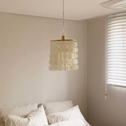 Moderna lampada a sospensione Capiz Mini contemporanea illuminazione a sospensione da soffitto sala da pranzo