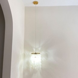 Moderna lampada a sospensione Capiz Mini contemporanea illuminazione a sospensione da soffitto sala da pranzo