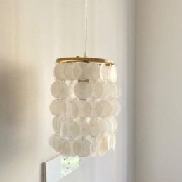 Moderna lampada a sospensione Capiz Mini contemporanea illuminazione a sospensione da soffitto sala da pranzo