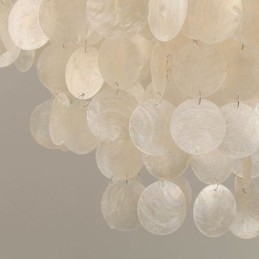 Lampadario moderno a sospensione a forma di conchiglia bianca