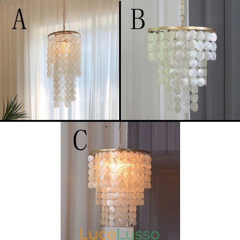 Illuminazione da soffitto a conchiglia contemporanea