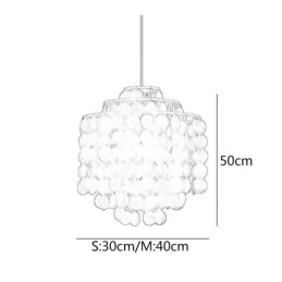 Lampada a sospensione moderna classica con paralume in conchiglia bianca