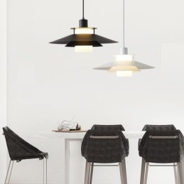 Lampada a sospensione in alluminio nordico, illuminazione da soffitto moderna e minimalista