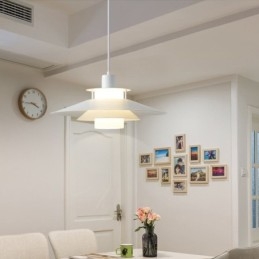 Lampada a sospensione in alluminio nordico, illuminazione da soffitto moderna e minimalista