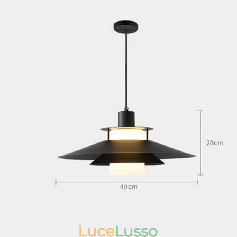 Lampada a sospensione in alluminio nordico, illuminazione da soffitto moderna e minimalista