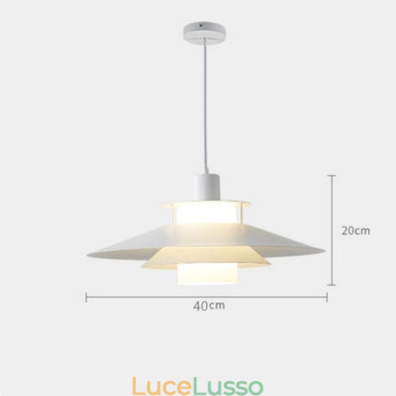 Lampada a sospensione in alluminio nordico, illuminazione da soffitto moderna e minimalista