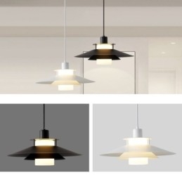 Lampada a sospensione in alluminio nordico, illuminazione da soffitto moderna e minimalista