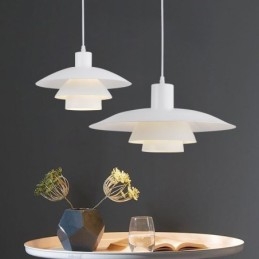 Lampadario a sospensione in alluminio bianco Lampadario contemporaneo Lampada a sospensione regolabile