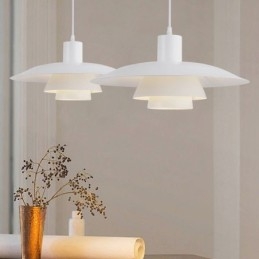 Lampadario a sospensione in alluminio bianco Lampadario contemporaneo Lampada a sospensione regolabile