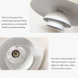 Lampadario a sospensione in alluminio bianco Lampadario contemporaneo Lampada a sospensione regolabile