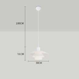 Lampadario a sospensione in alluminio bianco Lampadario contemporaneo Lampada a sospensione regolabile