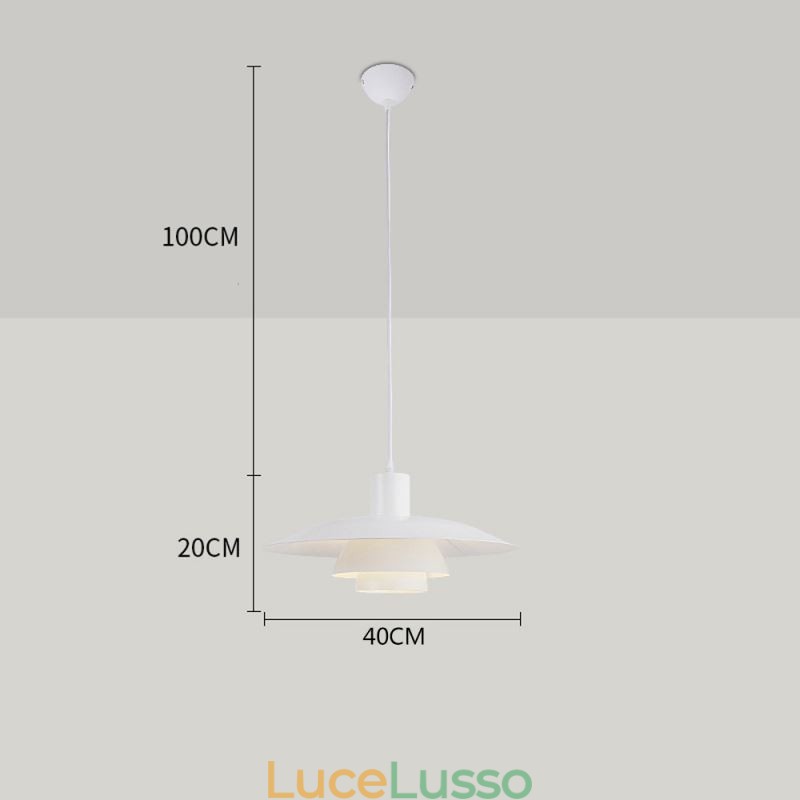 Lampadario a sospensione in alluminio bianco Lampadario contemporaneo Lampada a sospensione regolabile