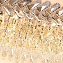 Lampada a sospensione in cristallo europeo Lampada da soffitto ovale di lusso