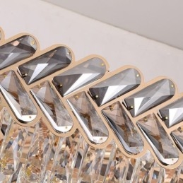 Lampada a sospensione in cristallo europeo Lampada da soffitto ovale di lusso