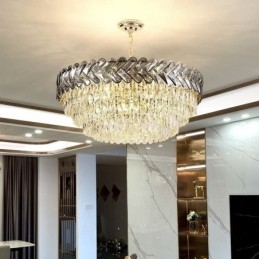 Lampada a sospensione in cristallo Lampada da soffitto in oro